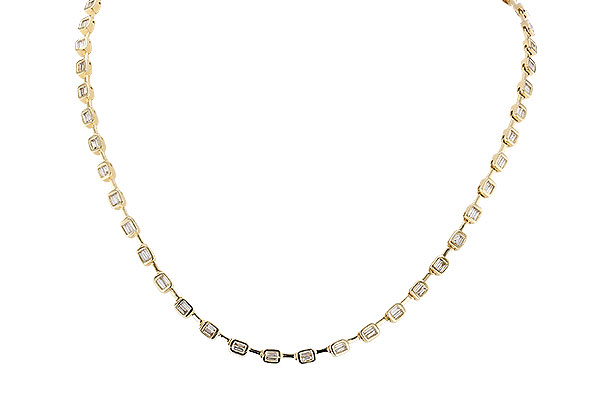 H319-41763: NECKLACE 2.05 TW BAGUETTES (17 INCHES)