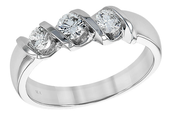 K138-52645: LDS WED RING .20 BR .50 TW
