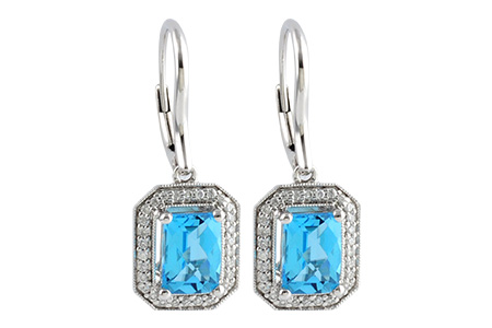A233-03546: EARR 2.20 BLUE TOPAZ 2.36 TGW