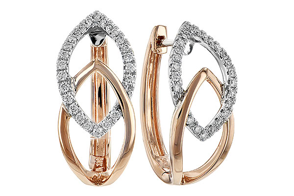 A234-89982: EARRING .25 TW (ROSE & WG)