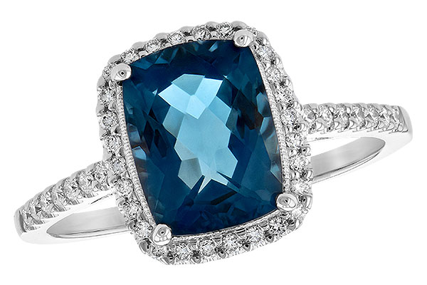 A234-90891: LDS RG 2.42 LONDON BLUE TOPAZ 2.62 TGW