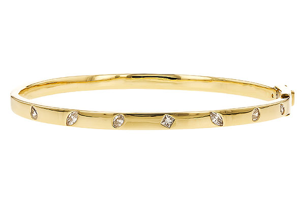 A319-43582: BANGLE .35 TW FANCY CUT DIAMONDS