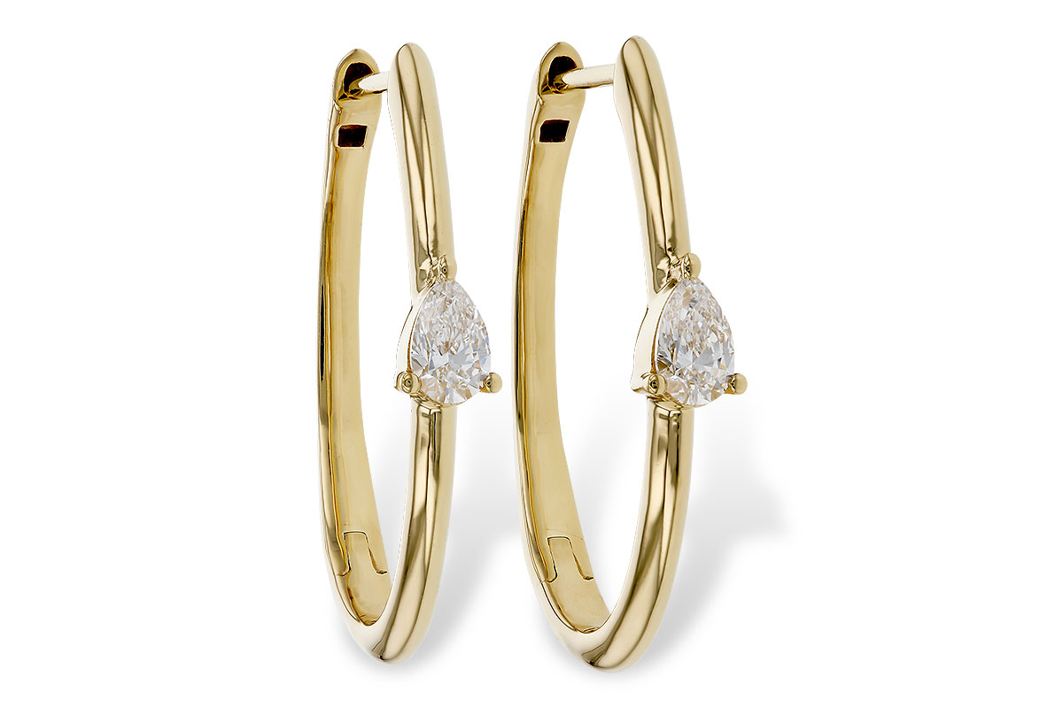 A320-29946: EARRINGS .45 TW PEAR DIAMONDS