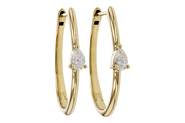 A320-29946: EARRINGS .45 TW PEAR DIAMONDS