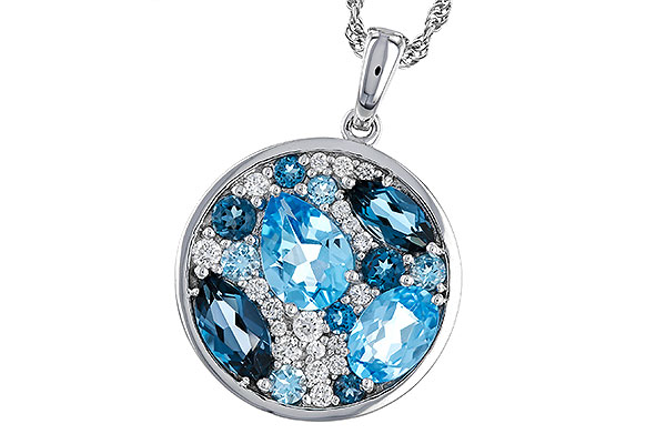 A320-31755: NECKLACE 2.31 TW BLUE TOPAZ 2.48 TGW