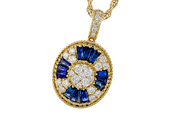 A320-34528: NECKLACE .56 TW SAPPHIRE .80 TGW