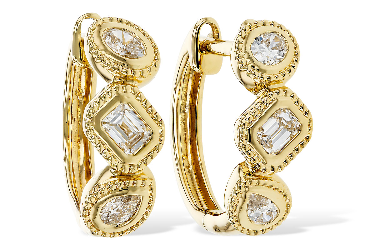 A320-35437: EARRINGS .42 TW FANCY CUT DIAS