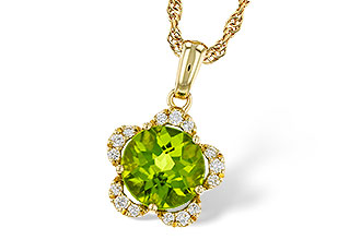 A320-36282: NECKLACE 2.16 PERIDOT 2.28 TGW (8MM RD)