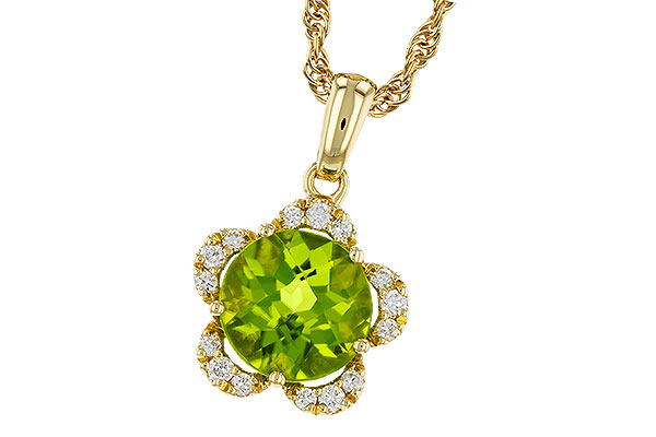 A320-36282: NECKLACE 2.16 PERIDOT 2.28 TGW (8MM RD)