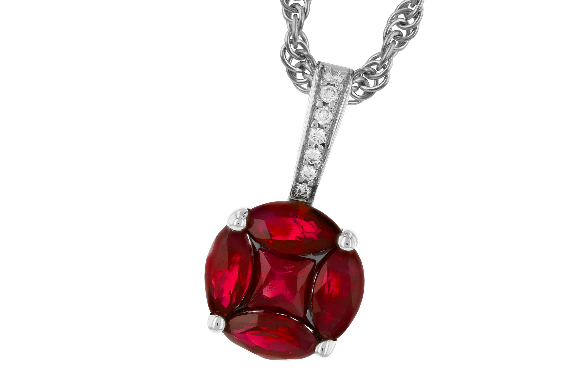 A321-19073: NECKLACE .80 RUBY .82 TW