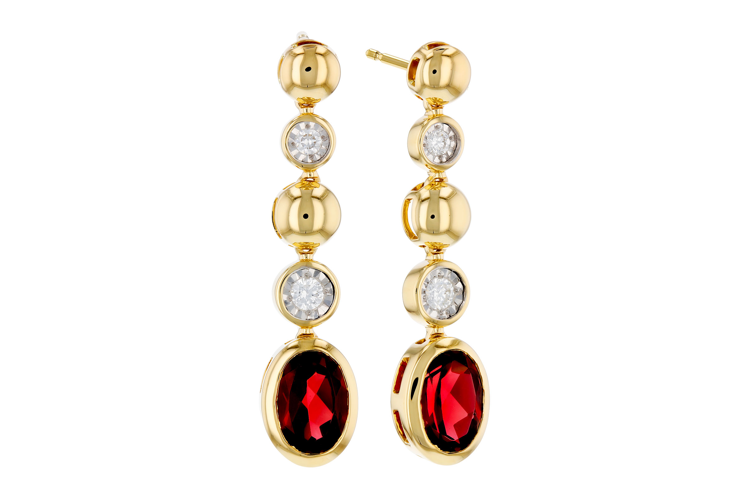 A321-19973: EARRINGS 1.76 TW GARNET 1.86 TGW