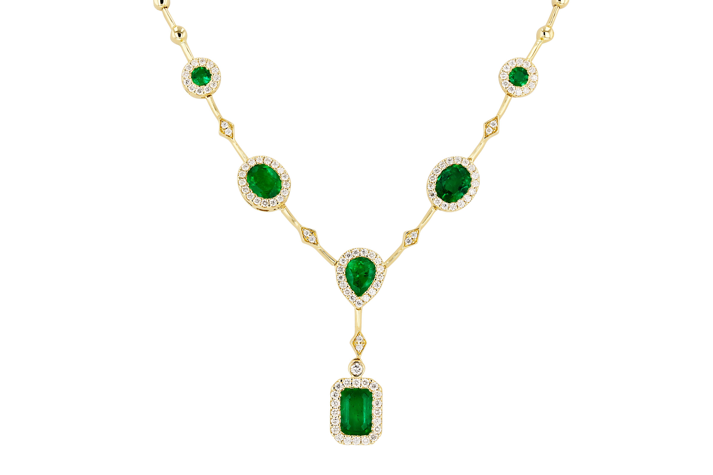A321-20819: NECKLACE 1.66 TW EMERALD 2.08 TGW (17")