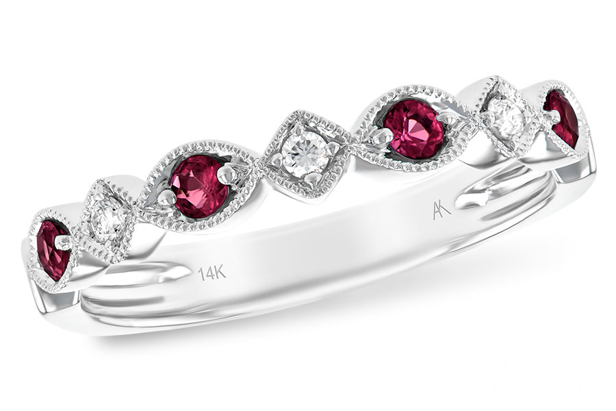 B138-48128: LDS WED RG .20 RUBY .26 TGW