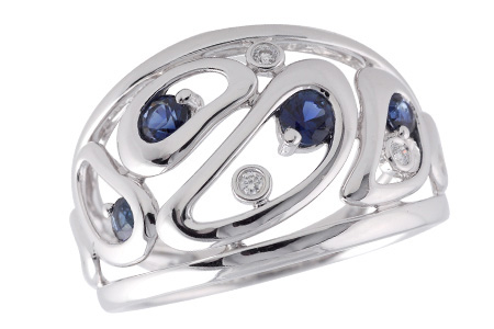 B230-33600: LDS WED RG .40 SAPPH .43 TGW