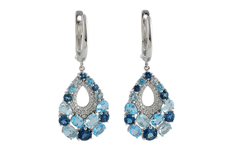 B233-08155: EARR 4.01 BLUE TOPAZ 4.24 TGW