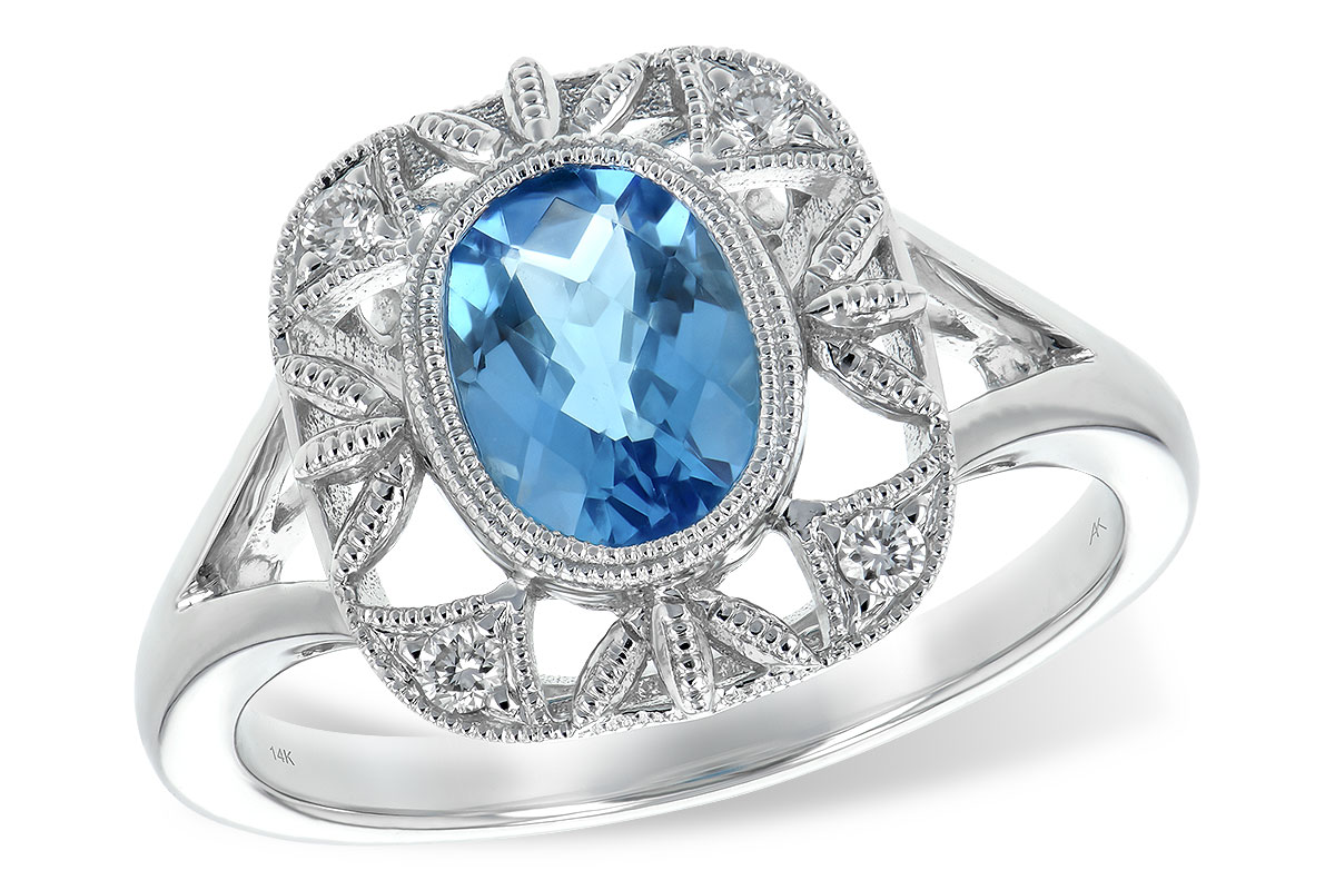 B234-83600: LDS RG 1.22 BLUE TOPAZ 1.30 TGW