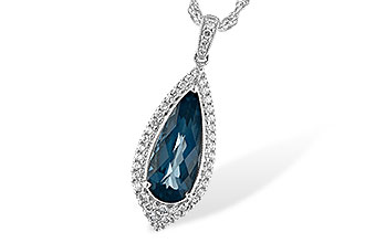 B234-85373: NECK 2.40 LONDON BLUE TOPAZ 2.65 TGW