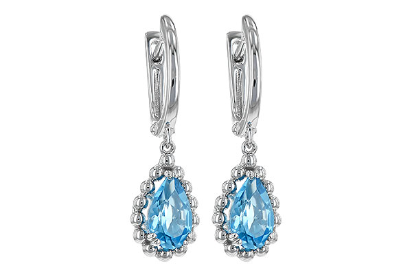 B234-86346: EARRING BLUE TOPAZ 1.70 TW