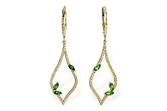 B235-79073: EARR .42 GREEN GARNET .77 TGW