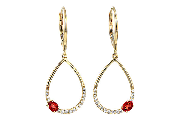 B235-80864: EARR .38 GARNET .54 TGW