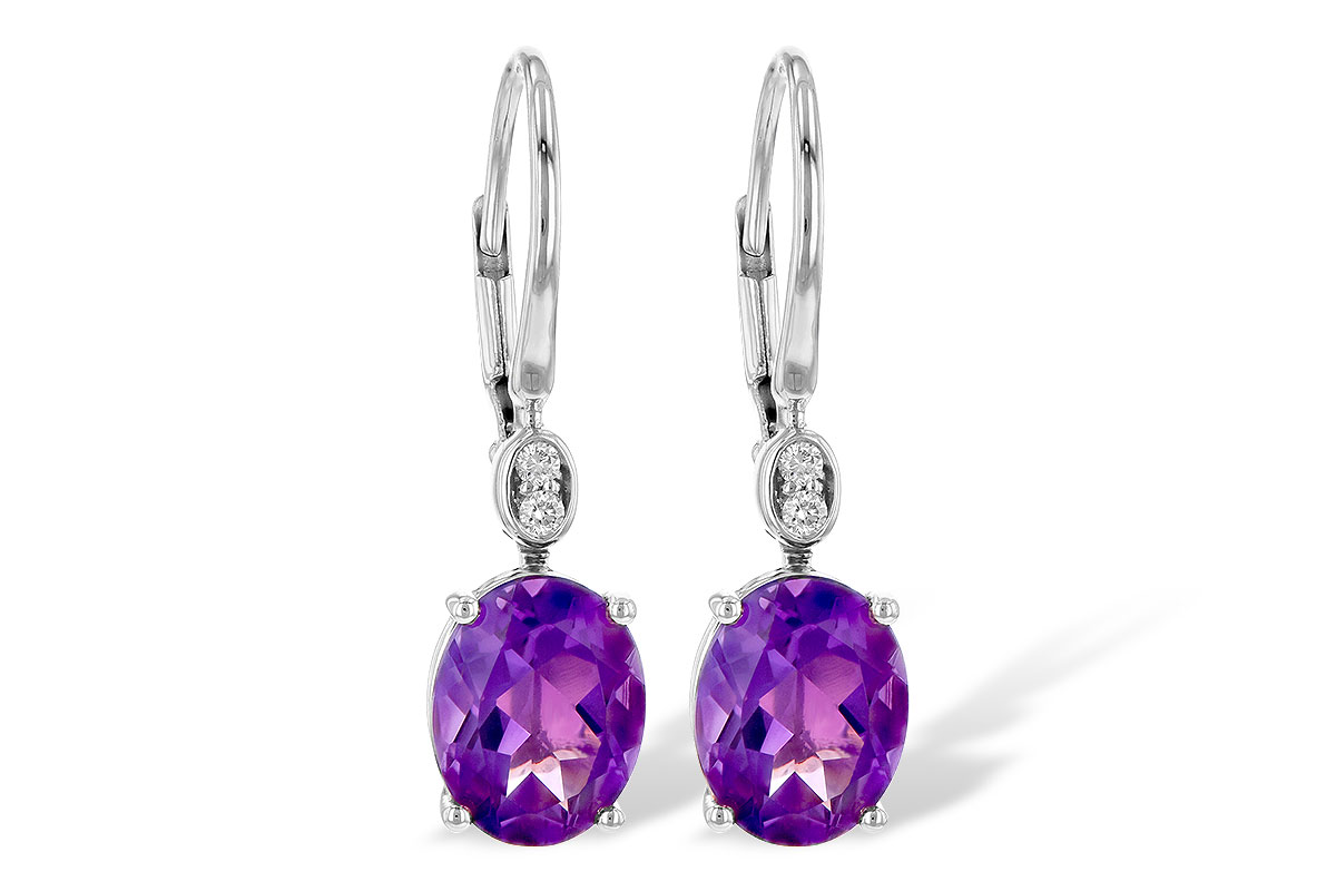 B235-81728: EARR 2.85 TW AMETHYST 2.90 TGW (9x7MM AMY)