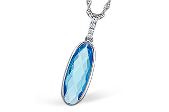 B318-49055: NECK 1.90 BLUE TOPAZ 1.93 TGW