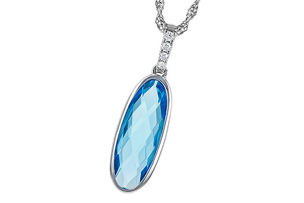 B318-49055: NECK 1.90 BLUE TOPAZ 1.93 TGW