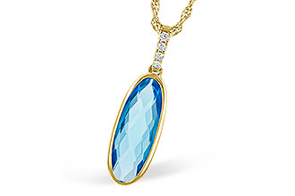 B318-49055: NECK 1.90 BLUE TOPAZ 1.93 TGW