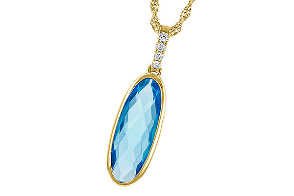 B318-49055: NECK 1.90 BLUE TOPAZ 1.93 TGW