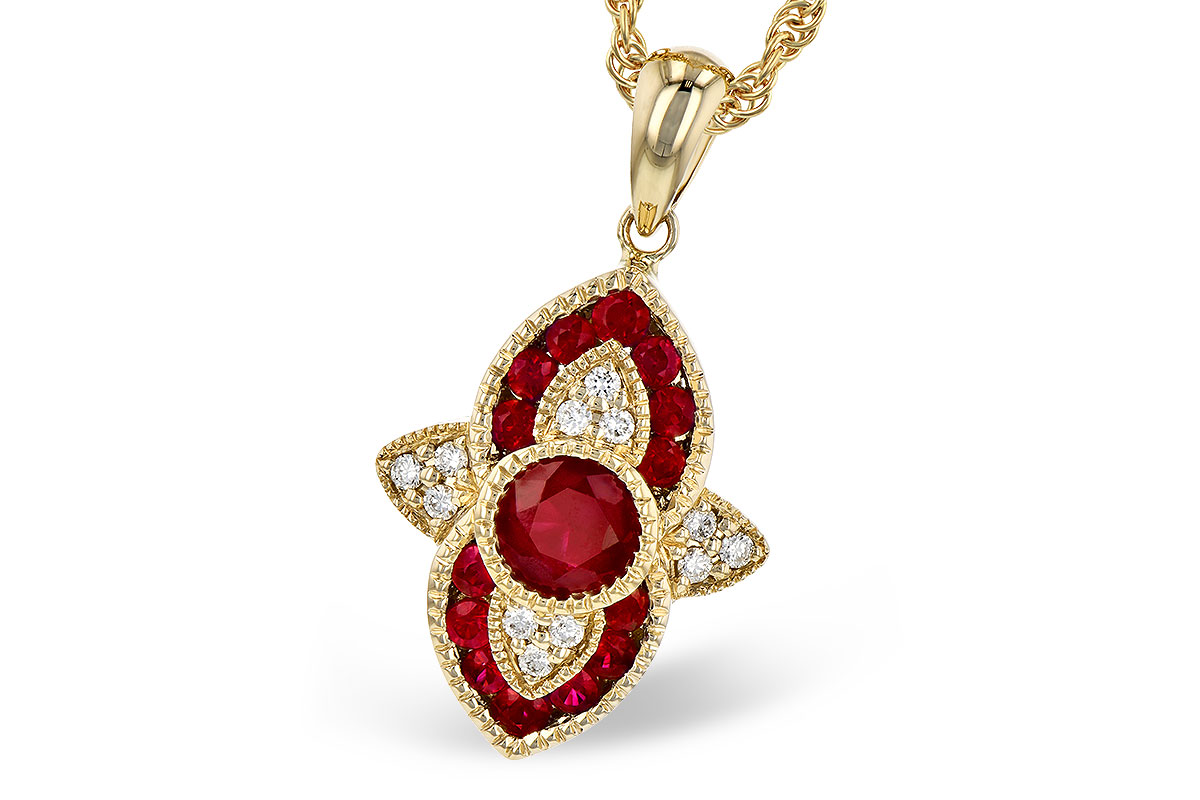 B318-49073: NECK .63 TW RUBY .70 TGW