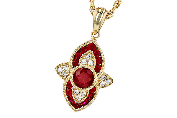 B318-49073: NECK .63 TW RUBY .70 TGW