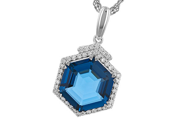 B319-40873: NECK 3.94 TW LONDON BLUE TOPAZ 4.12 TGW