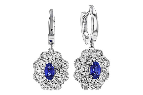 B319-44482: EARR .68 TW SAPPHIRE 1.42 TGW (5x3MM SAPP)