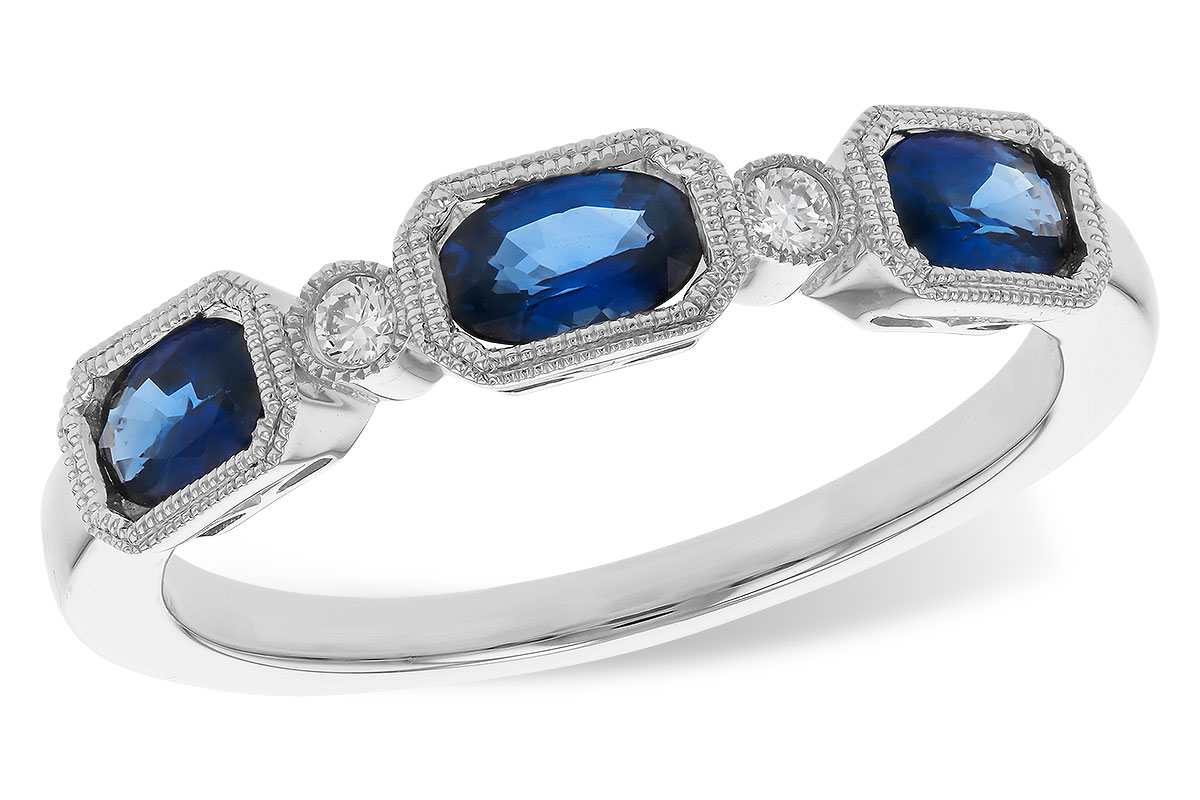 B320-29955: LDS WED RG .72 SAPPHIRE .77 TGW (4x3MM SAPP)