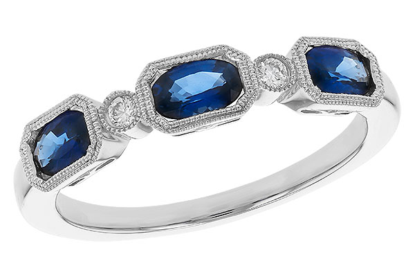 B320-29955: LDS WED RG .72 SAPPHIRE .77 TGW (4x3MM SAPP)