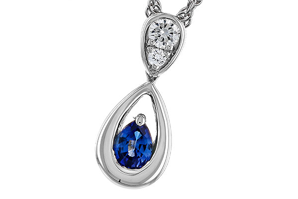 B320-30864: NECKLACE .21 SAPPHIRE .27 TGW (4x3 SAPP)