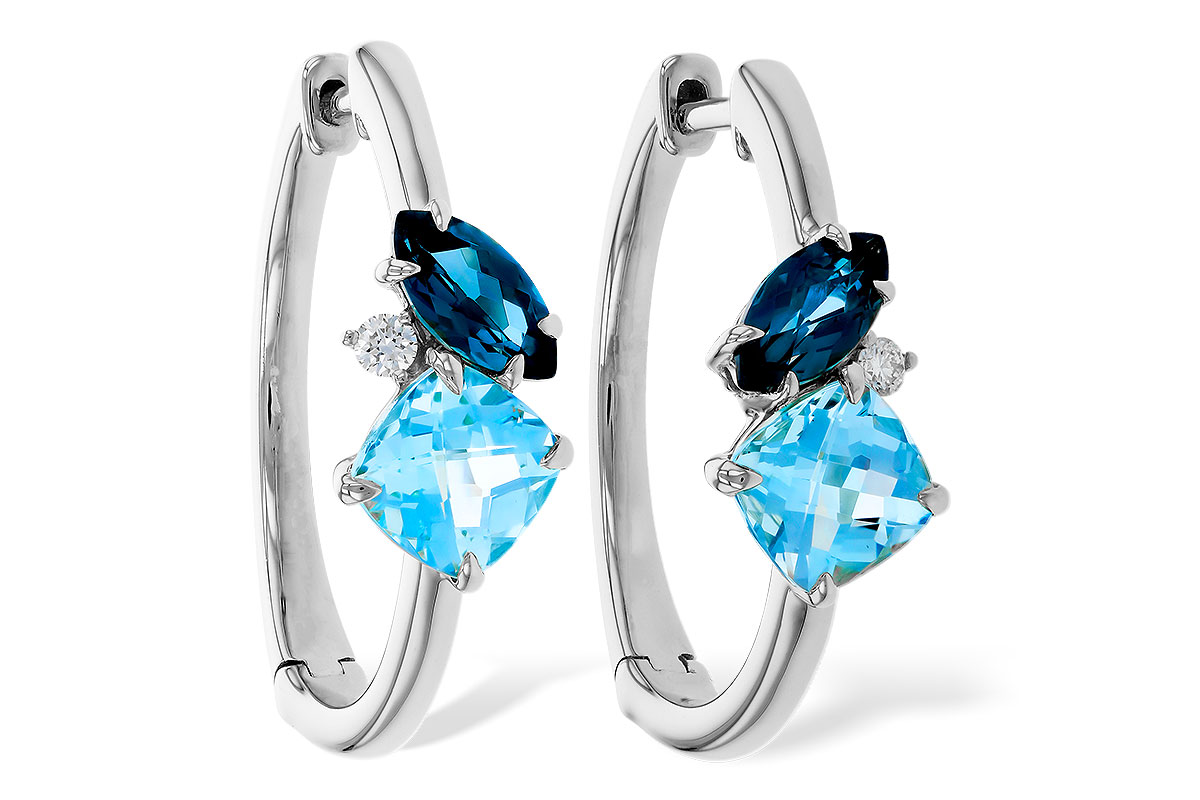 B320-31728: EARRINGS 1.82 TW BLUE TOPAZ 1.86 TGW