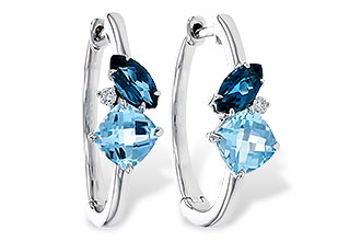 B320-31728: EARRINGS 1.82 TW BLUE TOPAZ 1.86 TGW