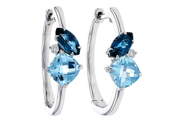 B320-31728: EARRINGS 1.82 TW BLUE TOPAZ 1.86 TGW