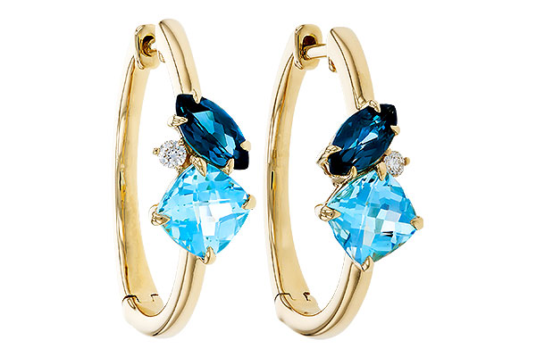 B320-31728: EARRINGS 1.82 TW BLUE TOPAZ 1.86 TGW