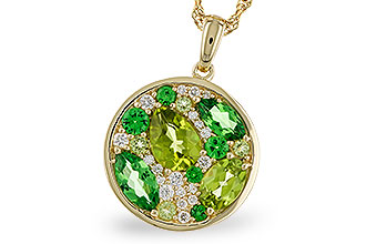 B320-31746: NECK 2.20 TW SEMI-PRECIOUS (TSAV, PER) 2.37 TGW