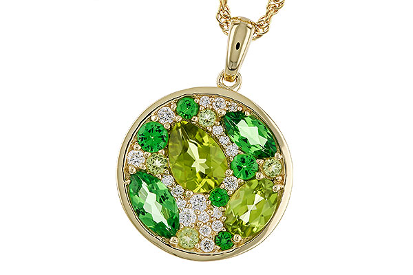 B320-31746: NECK 2.20 TW SEMI-PRECIOUS (TSAV, PER) 2.37 TGW