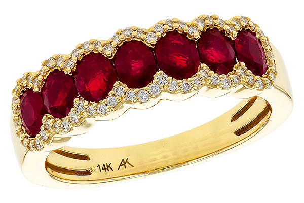 B320-35373: LDS WED RG 1.40 TW RUBY 1.57 TGW