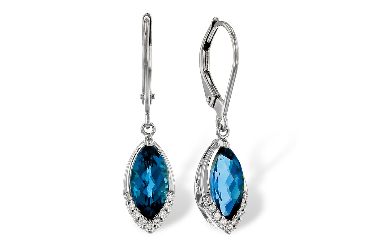 B320-35446: EARR 2.42 TW LONDON BLUE TOPAZ 2.50 TGW (9x5MM MQ)