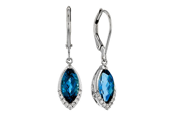 B320-35446: EARR 2.42 TW LONDON BLUE TOPAZ 2.50 TGW (9x5MM MQ)
