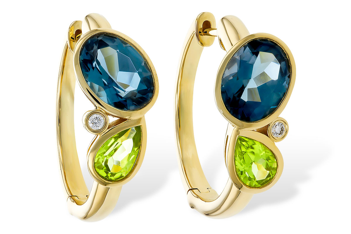 B320-36328: EARRINGS 2.97 SEMI-PREC (PER,LBT) 3.00 TGW