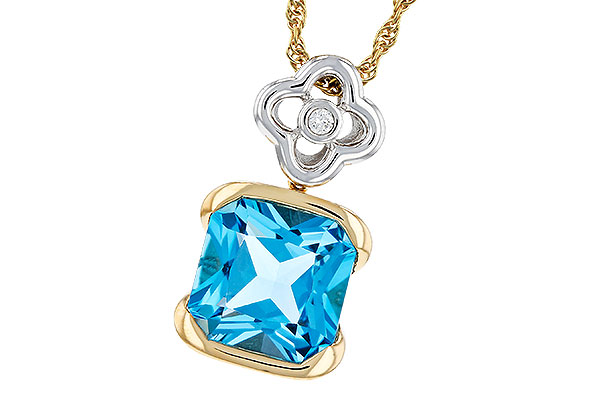 B321-19028: NECKLACE 3.50 BLUE TOPAZ 3.52 TGW (9MM BT)