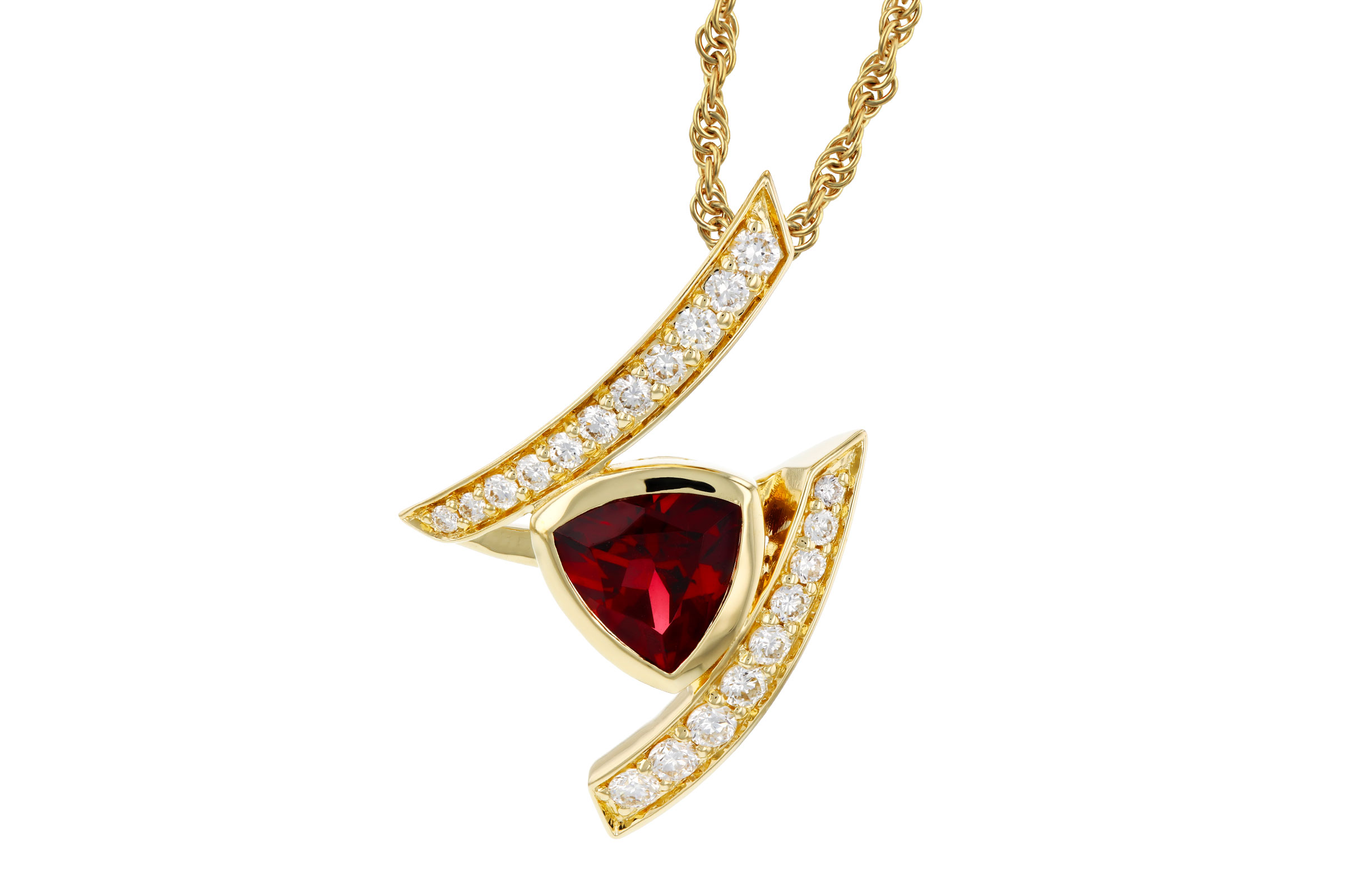 B321-21773: NECKLACE .84 GARNET 1.03 TGW (6MM GAR)
