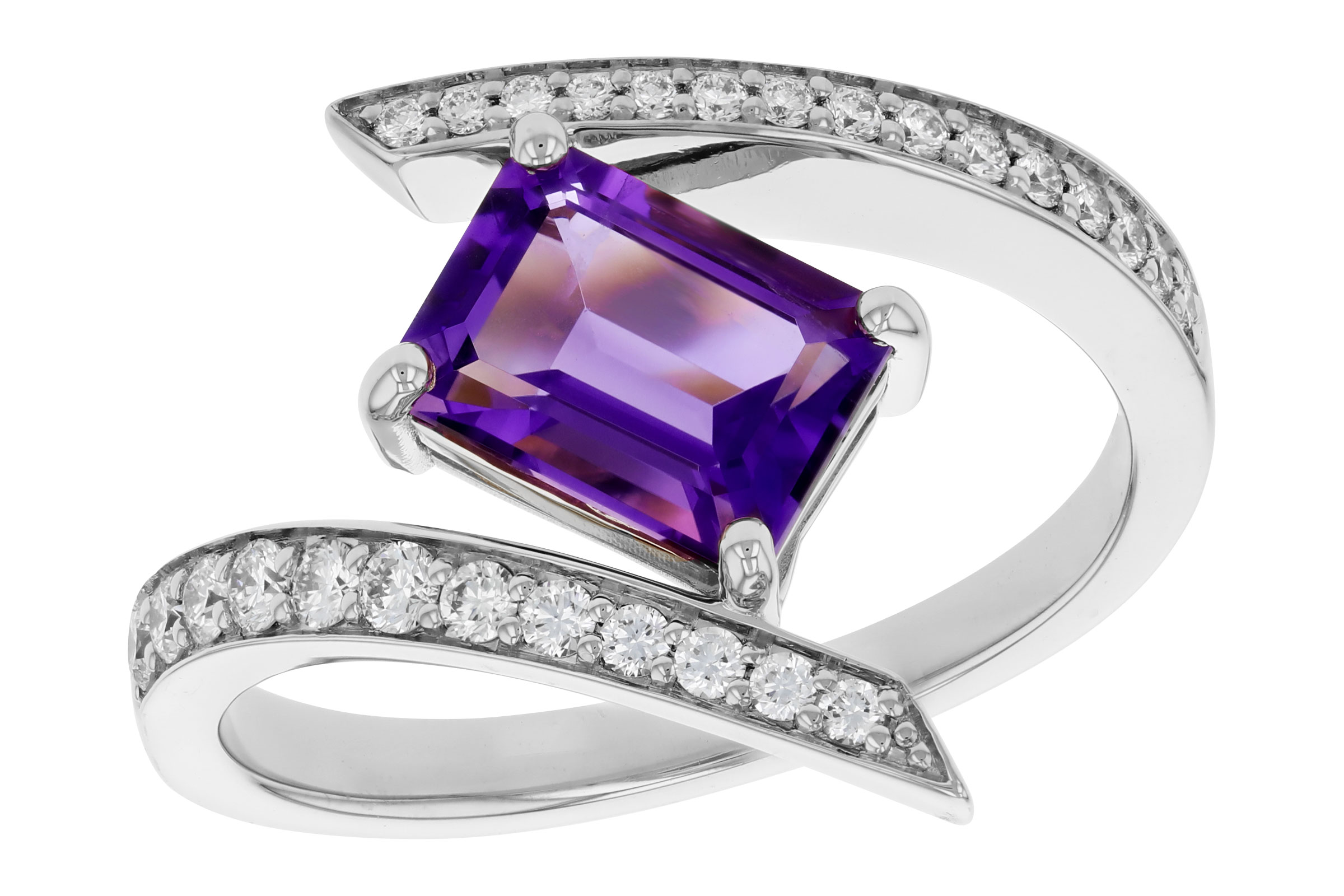 B321-21782: LDS RG 1.36 AMETHYST 1.63 TGW (8x6MM AMY)
