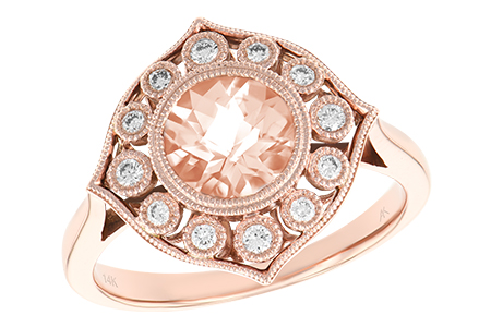 C233-95382: LDS RG .90 MORGANITE 1.05 TW
